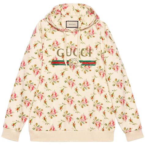 gucci hoodie rose print|Gucci Hoodies for Men .